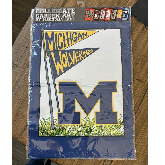 University of Michigan Garden Flag Dorm Wall Decor Yard 12x18" by Magnolia Lane - Picture 3 of 4